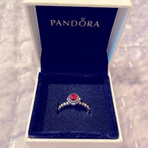 Pandora Garnet birthstone ring